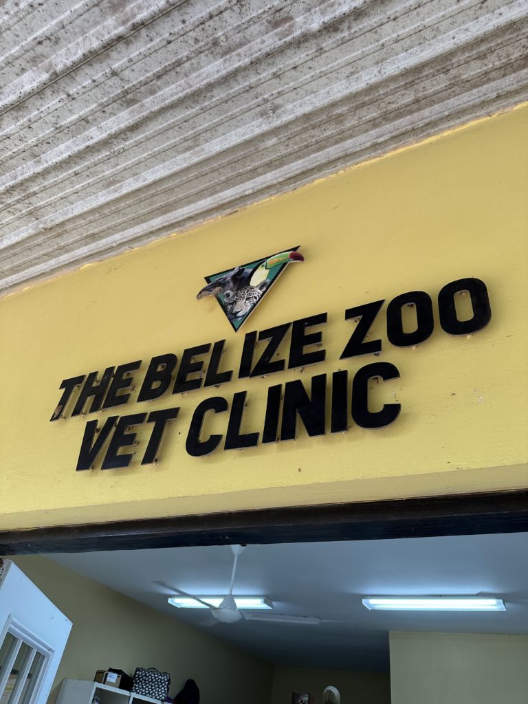 Belize Zoo Vet Clinic sign