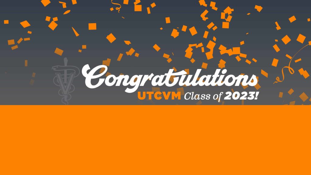 Orange and grey image congratulating class of 2023