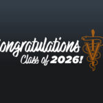 Graphic celebrating the Class of 2026 featuring the Veterinary Caduceus emblem.