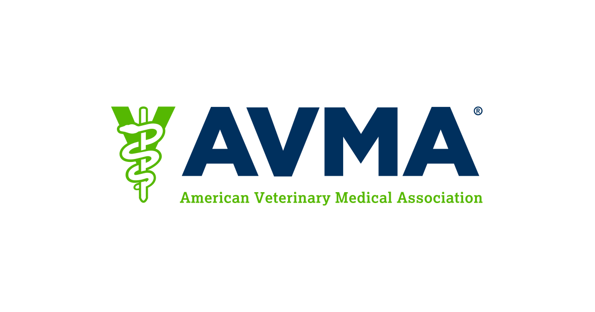 AVMA logo navy blue and lime green