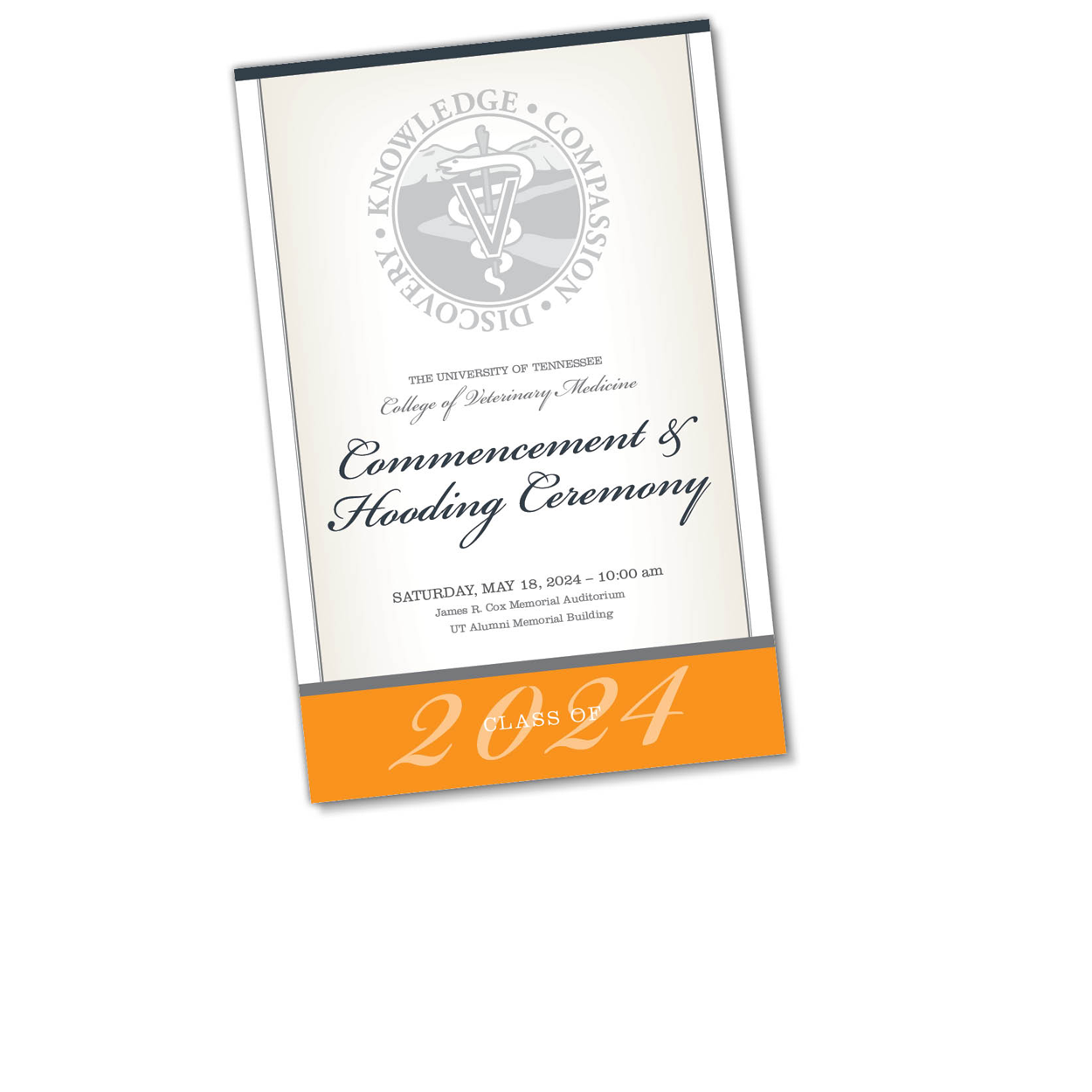 The front cover of the 2024 UTCVM Commencement Program 