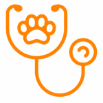 stethoscope and pawprint.